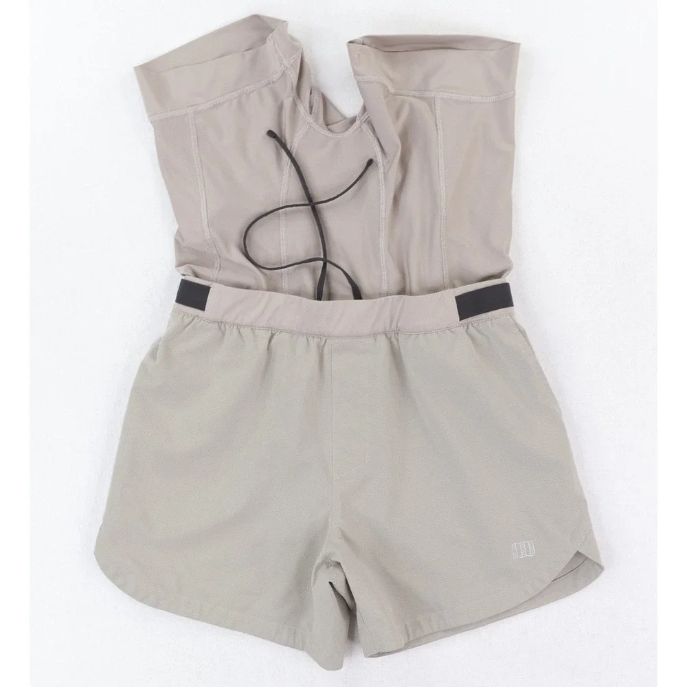 Topo Designs Shorts Mens Medium 4.5" Inseam Light Tan Athletic Running Lined - Picture 5 of 10